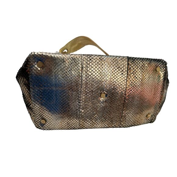 Jimmy Choo Python Tulita Shoulder Bag Metallic Gold/Silver (USA Customers Only) - Picture 5 of 12